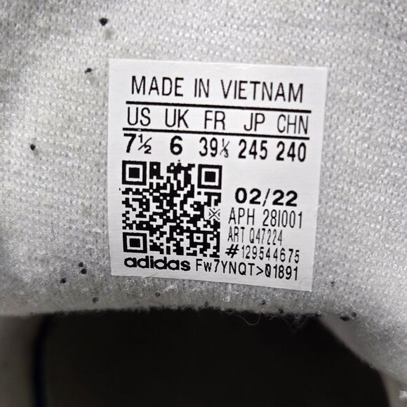 Adidas Stan Smith Mens Sz 7.5 White Grain Navy Blue Trim Vegan Classic Sneakers - Picture 8 of 9